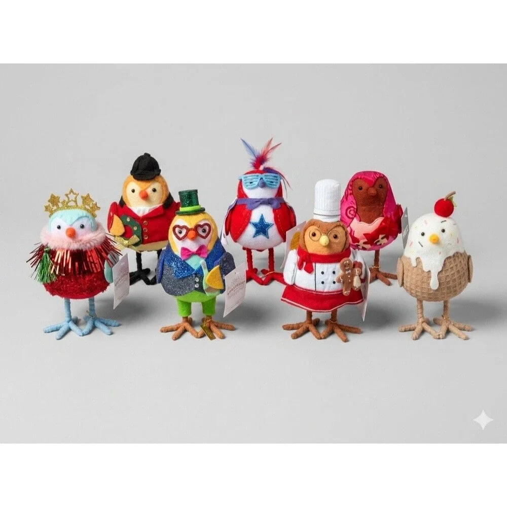 Target Birds Featherly Friends Felt Duo Duos Lot Of 8 Gala  Ballyhoo Dash Hero +